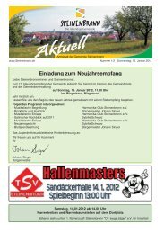 Einladung zum Neujahrsempfang - Steinenbronn