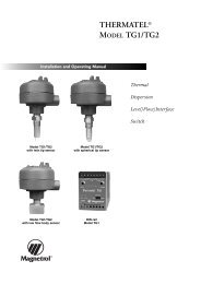 ThermatelÂ® TG1/TG2 - Magnetrol International