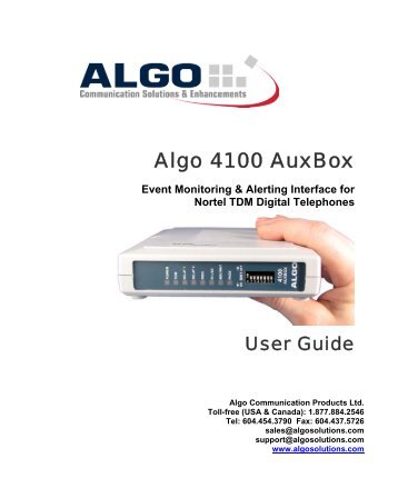 4100 AuxBox - Algo Communication Products
