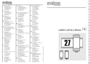 i L 270 S / L 271 S / L 274 - Steinel