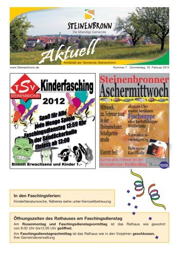 4. Kinderliteraturwoche mit Pettersson und Findus - Steinenbronn