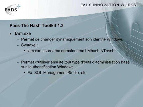 Pass The Hash Toolkit 1.3 - OSSIR