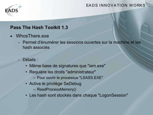 Pass The Hash Toolkit 1.3 - OSSIR