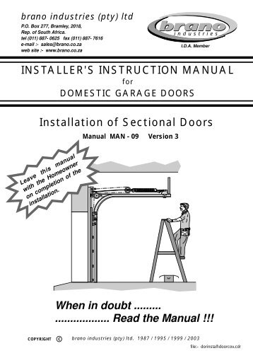 Door Installation - Brano Industries