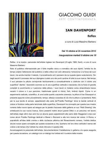 IAN DAVENPORT Reflex - Giacomo Guidi