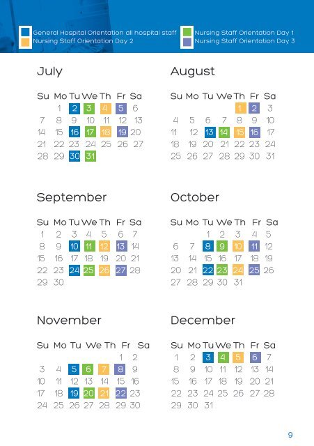 calendar and handbook - Sydney Adventist Hospital