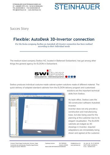 Flexible: AutoDesk 3D-Invertor connection - Steinhauer ...