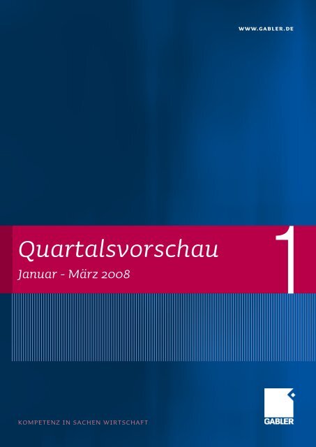 Quartalsvorschau - Springer Gabler