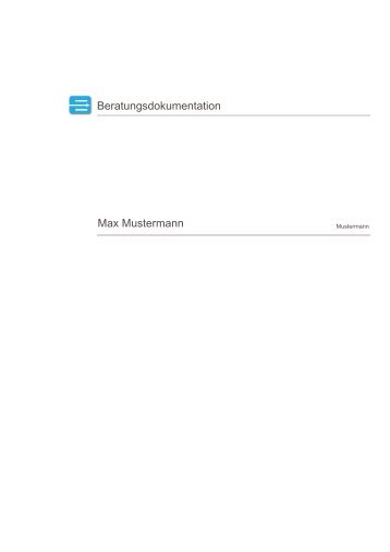 Beratungsdokumentation Max Mustermann - AVP professional