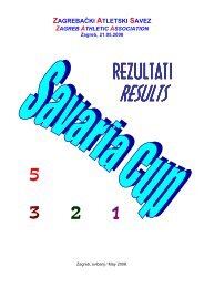 Rezultati - Zagrebački atletski savez