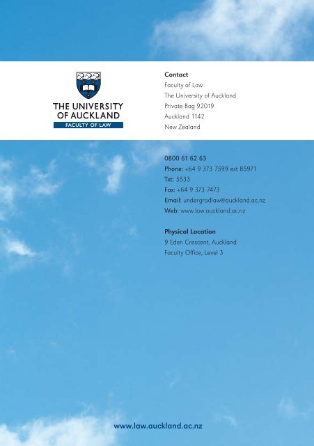 Faculty of Law Undergraduate Handbook - Faculty of Law - The ...