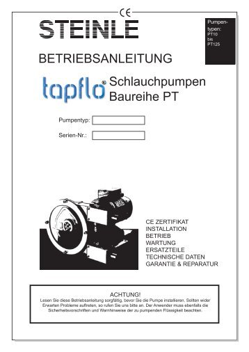 Sicherheitsvorschriften und - Steinle Industriepumpen GmbH