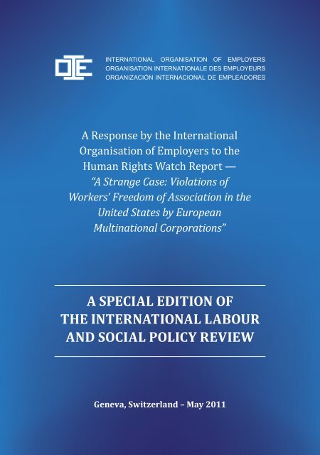 [PDF] A Response by the International Organisation of Employers to ...