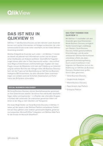 DAS IST NEU IN QLIKVIEW 11