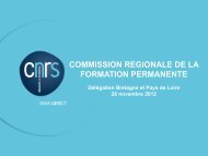 Présentation - Délégation Bretagne et Pays de la Loire - CNRS