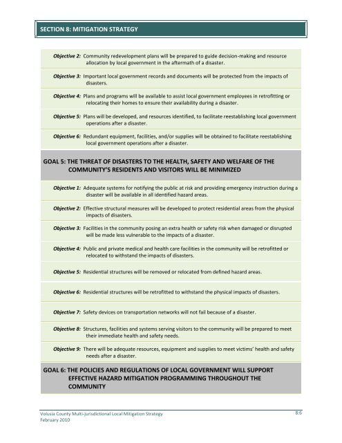 Local mitigation strategy (LMS) - Volusia County Government