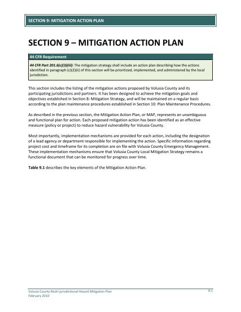 Local mitigation strategy (LMS) - Volusia County Government