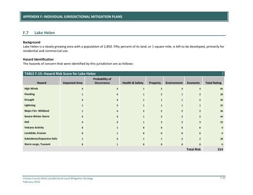 Local mitigation strategy (LMS) - Volusia County Government