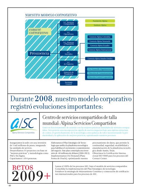 Informe de Sostenibilidad 2008 - Alpina