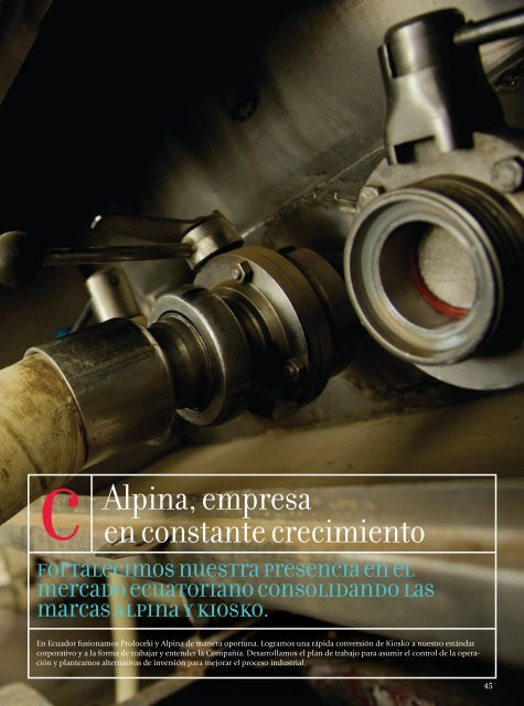 Informe de Sostenibilidad 2008 - Alpina