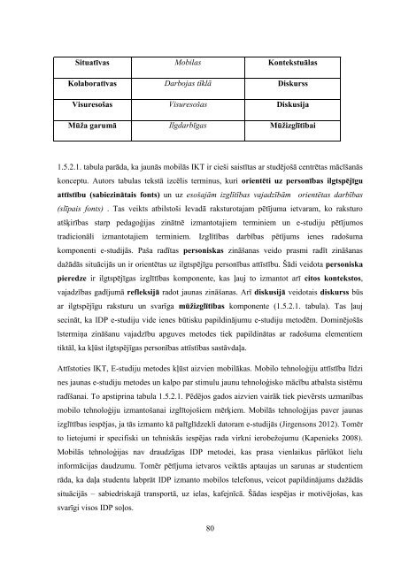 IzglÄ«tÄ«bas darbÄ«bas pÄtÄ«jums e-studiju vidÄ - LiepÄjas UniversitÄte