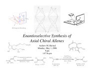 Enantioselective Synthesis of Axial Chiral Allenes - The Stoltz Group