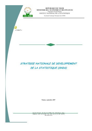 strategie nationale de developpement de la statistique (snds) - Niger