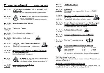 INFORMATIONEN Juni / Juli 2012 - Katholische Pfarrgemeinde St ...