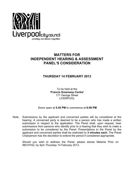 10 April Liverpool City Council 10 April Liverpool City Council