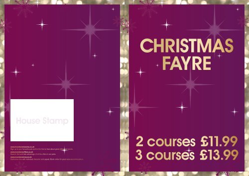 Christmas Fayre - Marston's Taverns