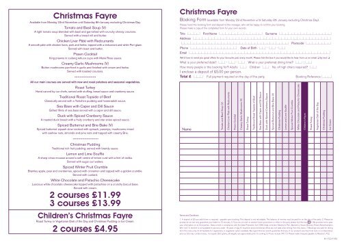 Christmas Fayre - Marston's Taverns