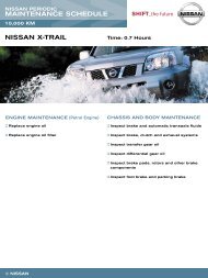 MAINTENANCE SCHEDULE NISSAN X-TRAIL - Australian Nissan ...