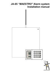 JA-65 âMAESTROâ Alarm system Installation manual - Cerber.pro