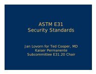 ASTM E31 Security Standards