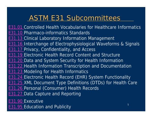 ASTM E31 Security Standards
