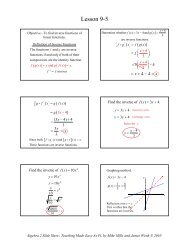 9-5 Functions and Their Inverses - Math Slide Show
