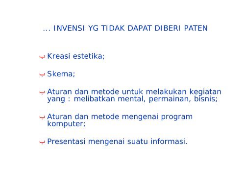 SISTEM PATEN - Indonesia Kreatif