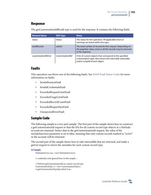 SuiteTalk (Web Services) Platform Guide - NetSuite