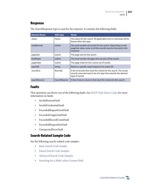 SuiteTalk (Web Services) Platform Guide - NetSuite