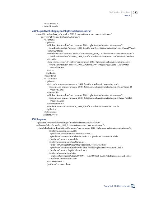 SuiteTalk (Web Services) Platform Guide - NetSuite