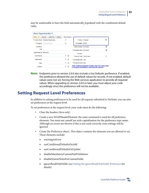 SuiteTalk (Web Services) Platform Guide - NetSuite