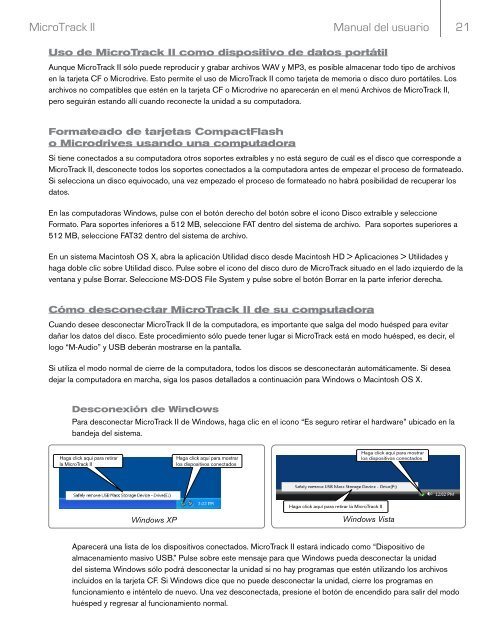 Manual del usuario | MicroTrack II - M-Audio