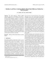 Meshless Local Petrov-Galerkin (MLPG) Mixed Finite Difference ...