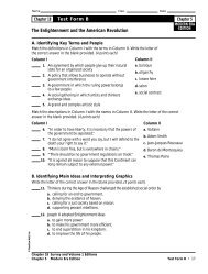 Chapter 18 Test Form B