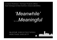 Meanwhile Uses in context of Built Heritage at Risk - Ulster ...