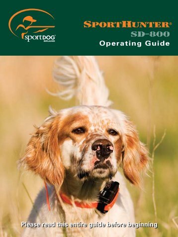 Sportdog SD-800 Manual