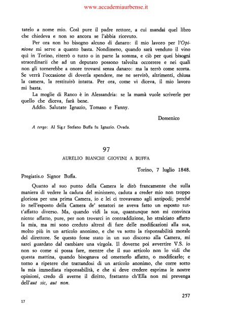 il regno di sardegna nel 1848Â·1849 nei carteggi ... - archiviostorico.net