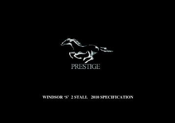 windsor 's' 2 stall 2010 specification - Prestige Horseboxes Ltd