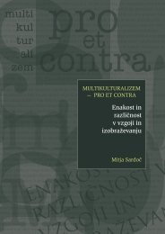 Multikulturalizem: PRO et CONTRA - PedagoÅ¡ki inÅ¡titut