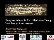 Using social media for collective efficacy Case Study: Intersexions
